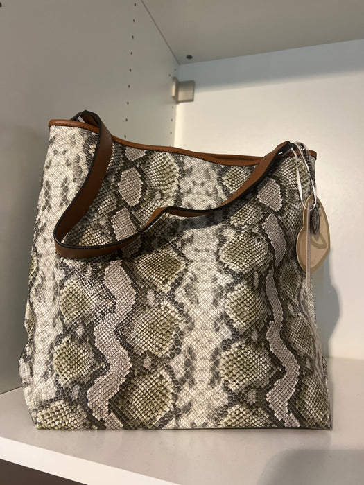 XXL bag snake print imitation leather